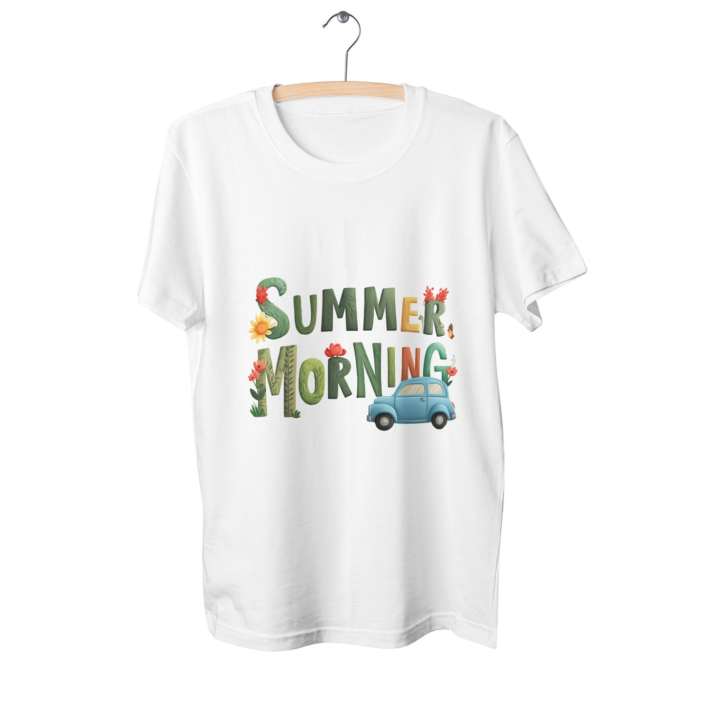 "Summer Morning Road Trip" Couple's Pima T-shirt