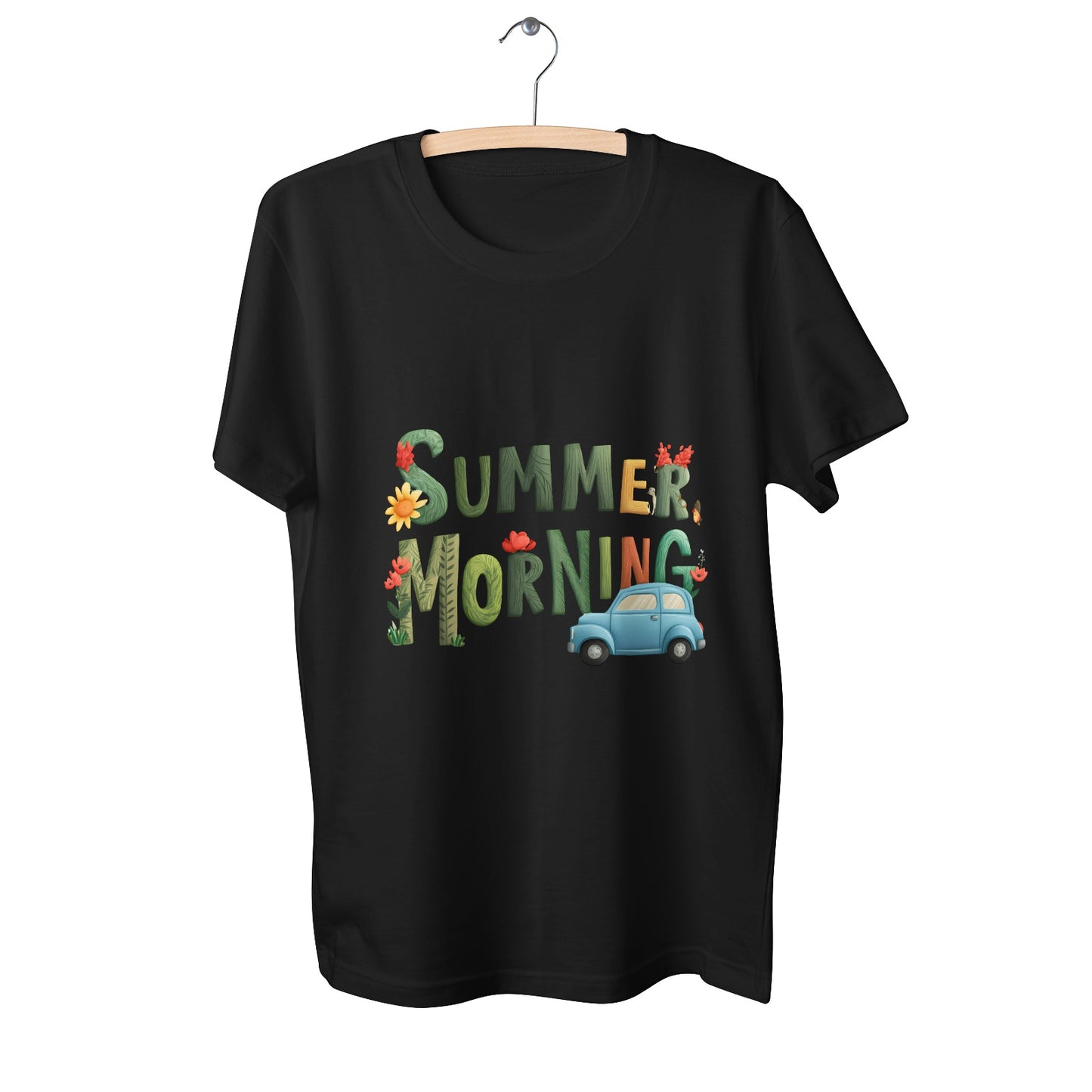 "Summer Morning Road Trip" Couple's Pima T-shirt