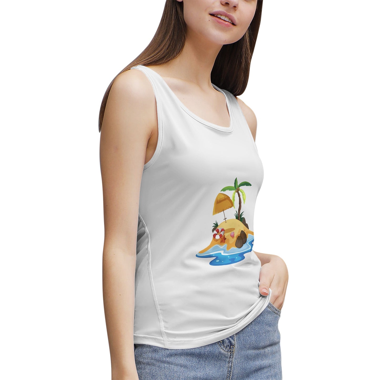 Tropical Island Beach- Women's  Tank