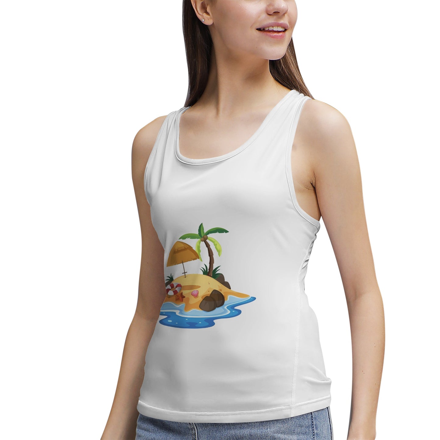 Tropical Island Beach- Women's  Tank