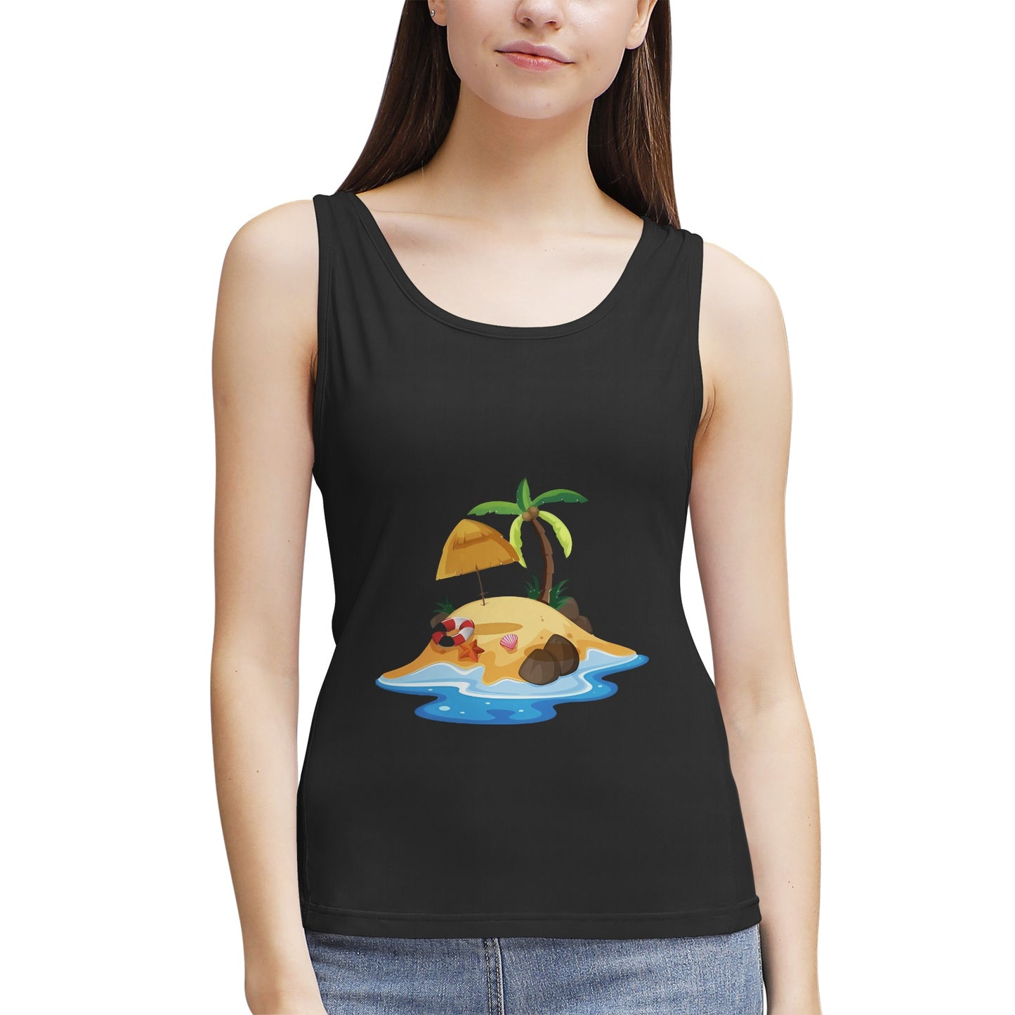 Tropical Island Beach- Women's  Tank