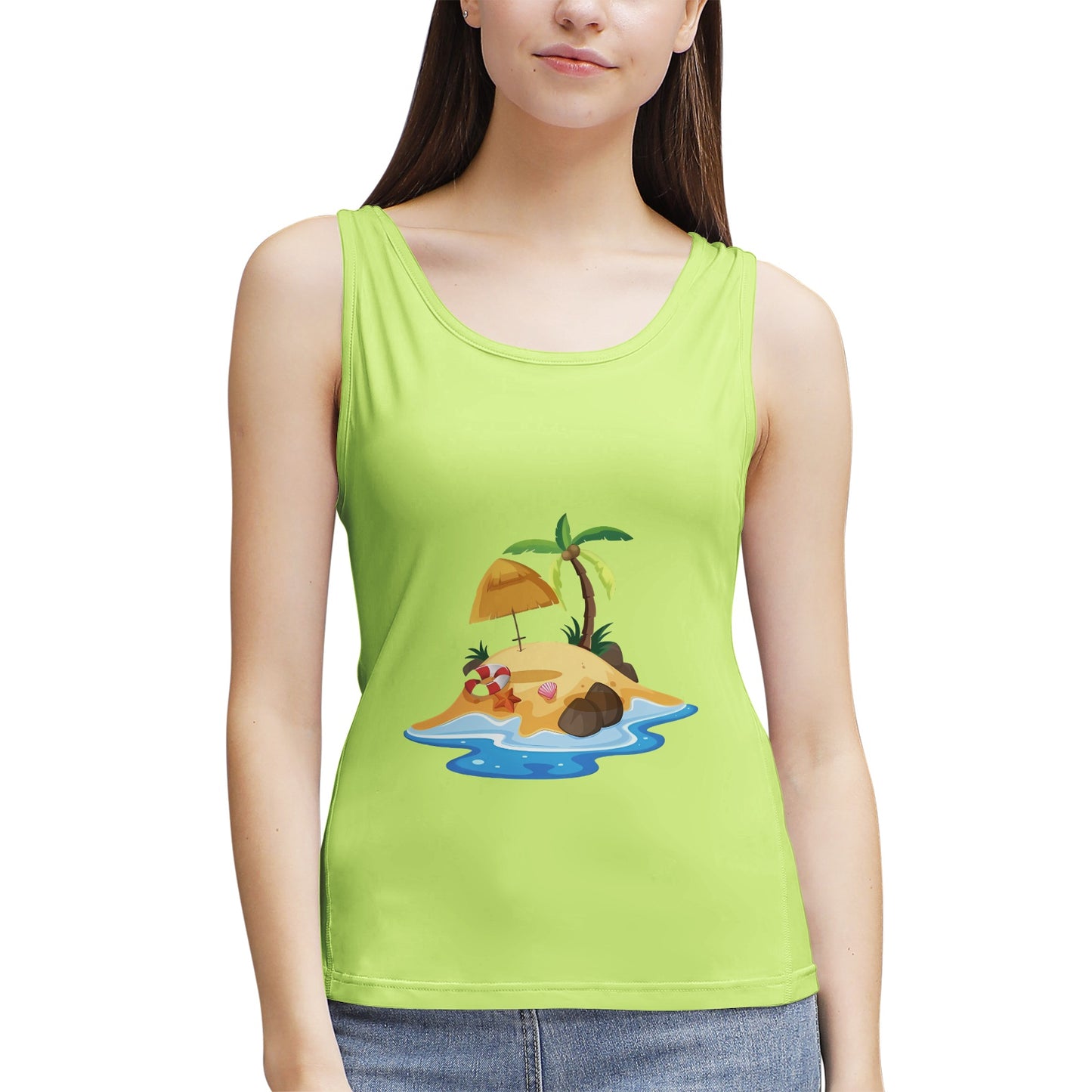 Tropical Island Beach- Women's  Tank