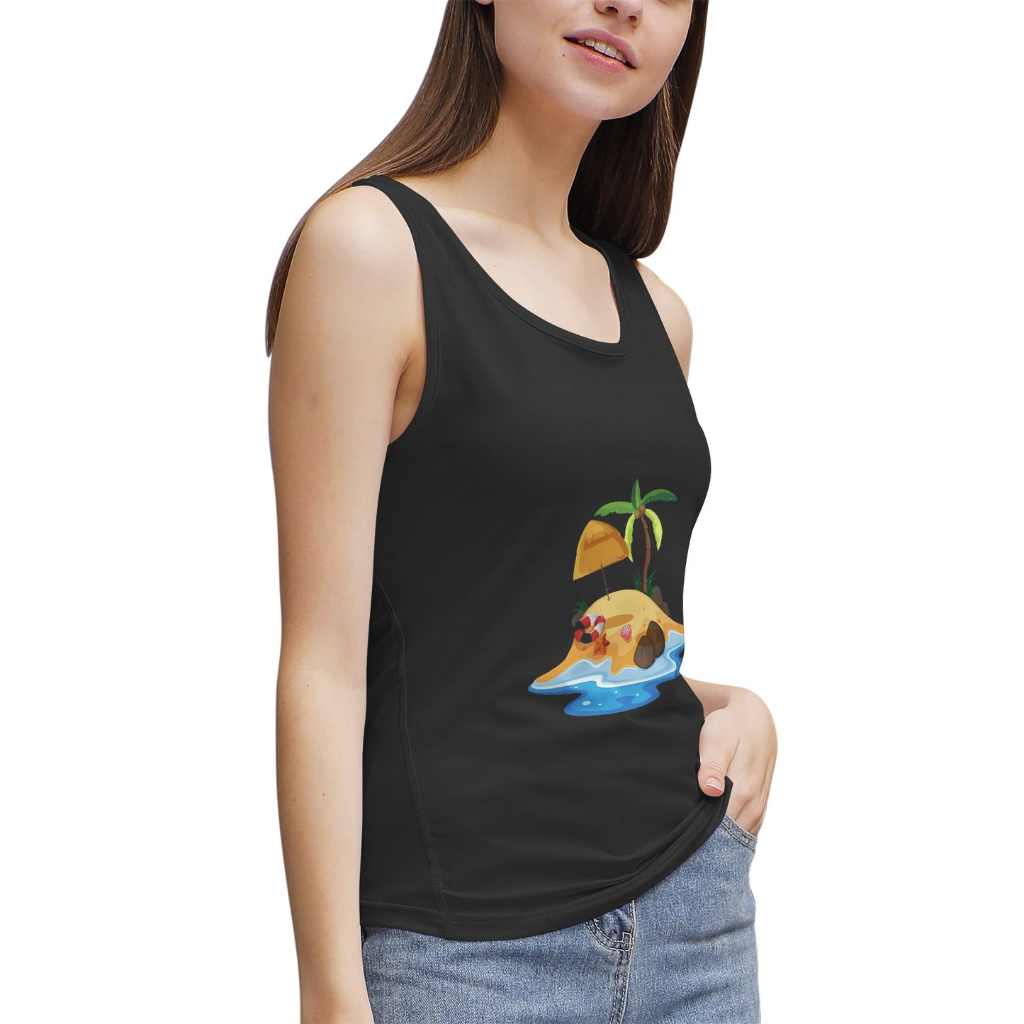Tropical Island Beach- Women's  Tank