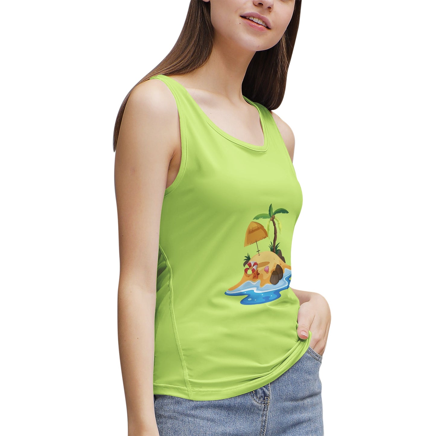 Tropical Island Beach- Women's  Tank