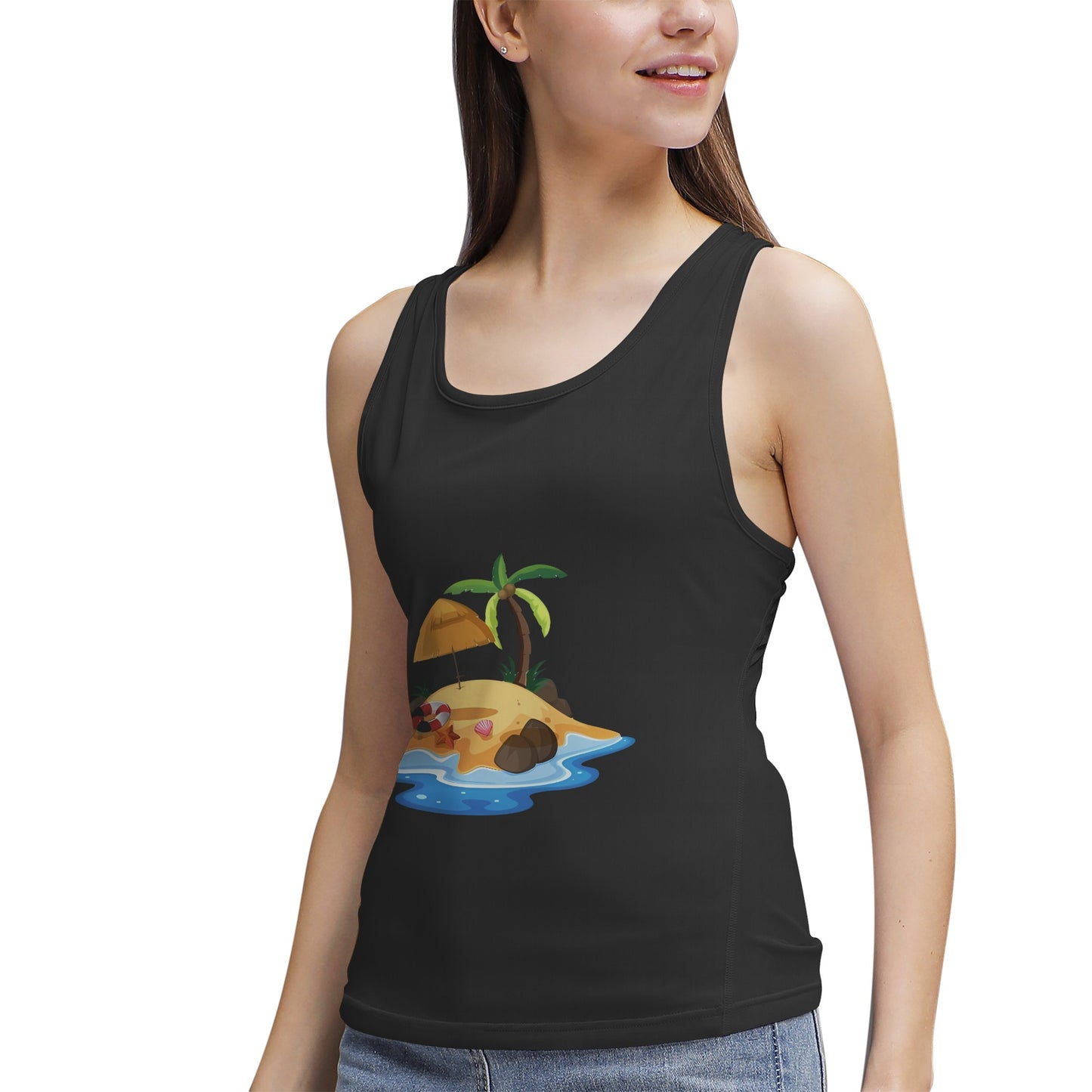 Tropical Island Beach- Women's  Tank