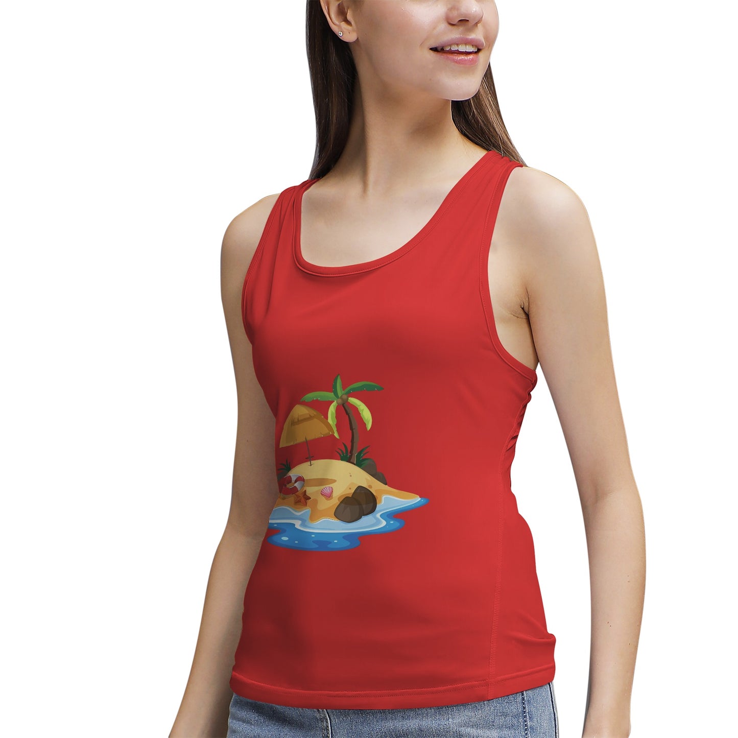 Tropical Island Beach- Women's  Tank