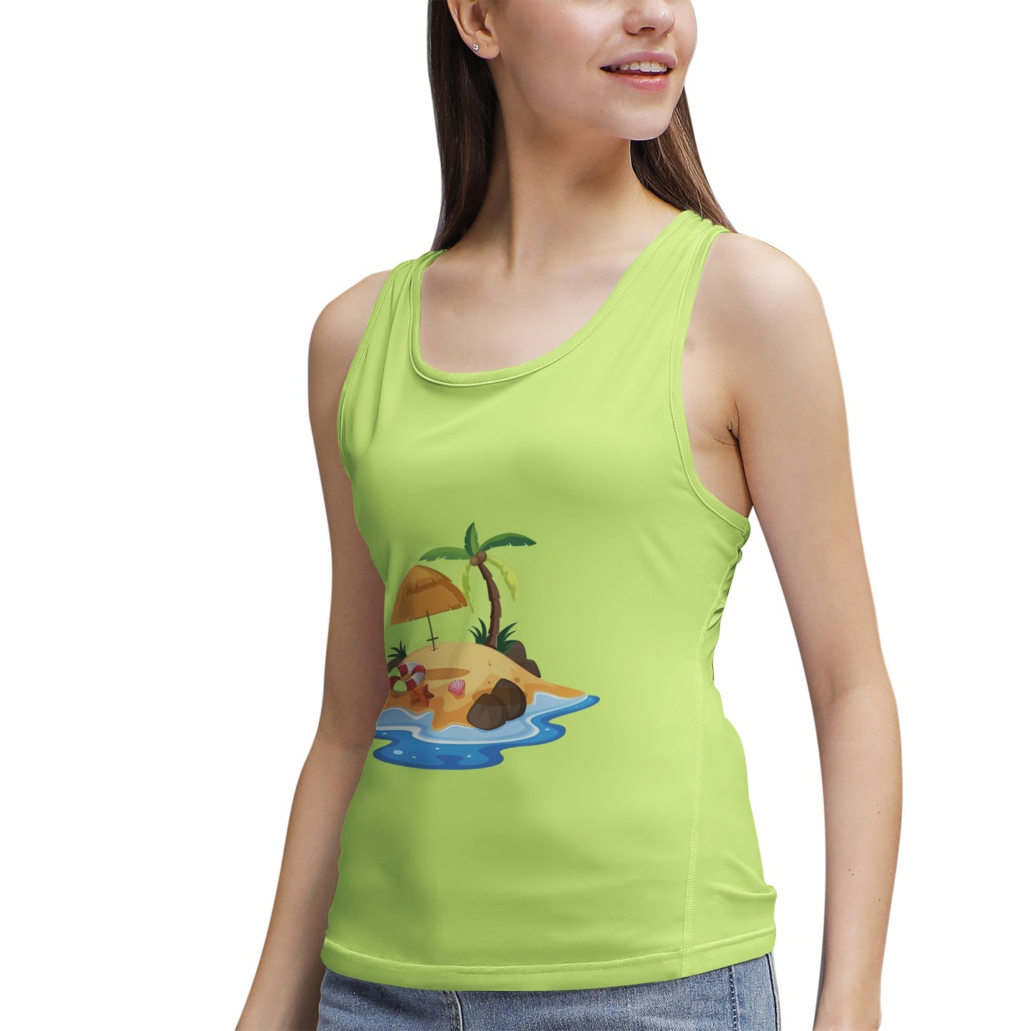 Tropical Island Beach- Women's  Tank