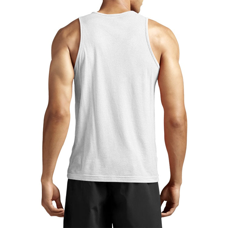 "Happy Summer" Ocean Wave - Men's Performance Cotton Tank Top Shirt
