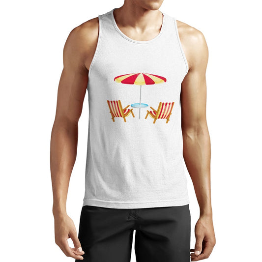 "Beach Day Ready"-Men's Performance Cotton Tank Top Shirt